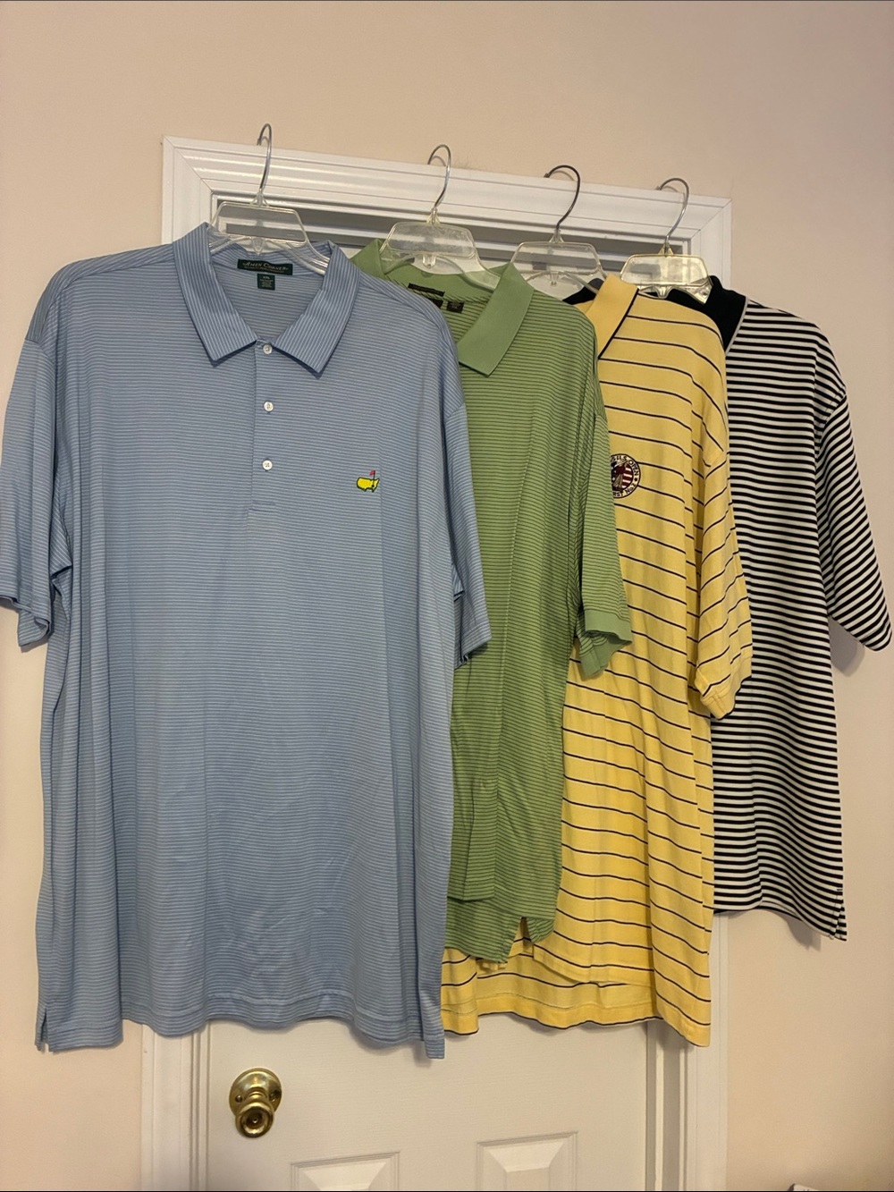 Lot of‎ 4 Men’s XXL Short Sleeve Stripe Polo shirts